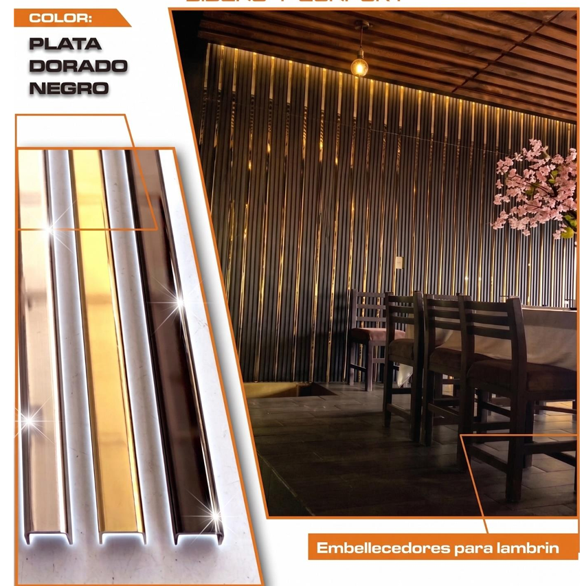 Embellecedores y Perfiles de Aluminio Dorado
